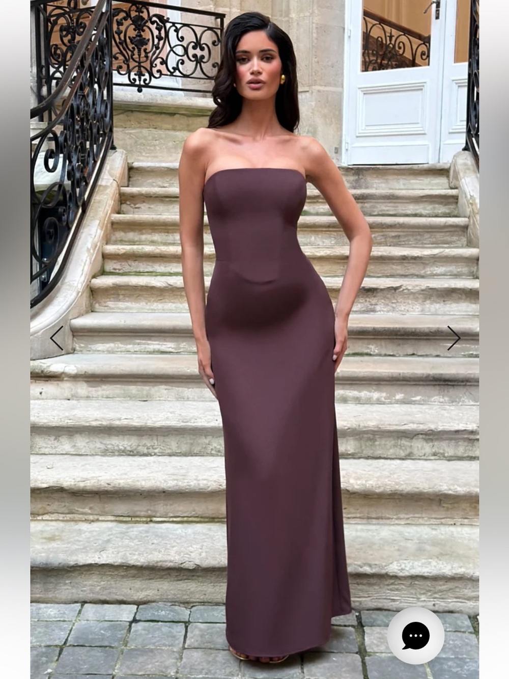BABYBOO IRMINA MAXI DRESS PLUMB BROWN